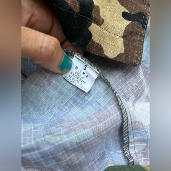 Yeezy Season 1 Kanye West Size S Saint Pablo Camo Army Button Up Canvas Jacket - Picture 5 of 8